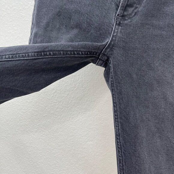 Agolde Riley Button Fly High Rise Straight Crop Black Denim Jeans Womens size 24 - Picture 4 of 8